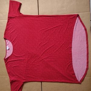 LulaRoe Red Polyester Shirt Women's Size XL (Extra Large) Triangle Patterns
